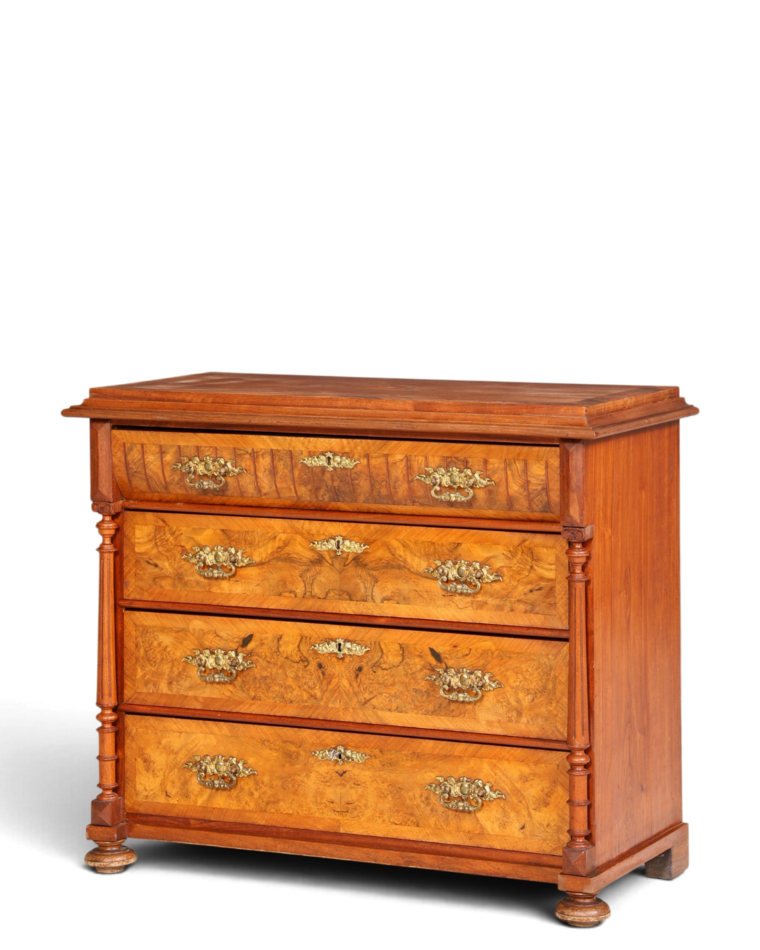 Wunderschöne Gründerzeit Kommode Louis Philippe Nussbaum Schubladen Kommode Sideboard um 1880