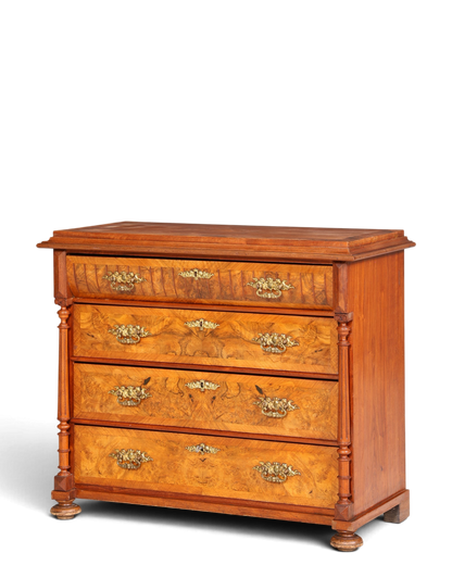 Wunderschöne Gründerzeit Kommode Louis Philippe Nussbaum Schubladen Kommode Sideboard um 1880