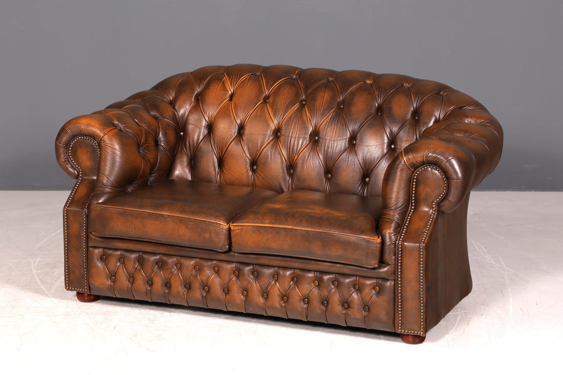 Wunderschöne Original Chesterfield Centurion 2-Sitzer Couch Englisches echt Leder Sofa UK