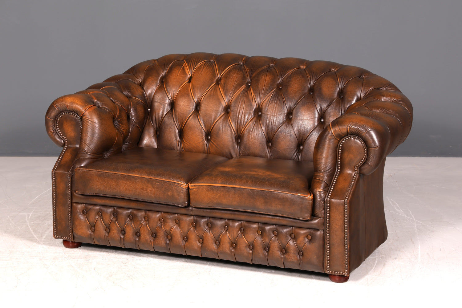Wunderschöne Original Chesterfield Centurion 2-Sitzer Couch Englisches echt Leder Sofa UK