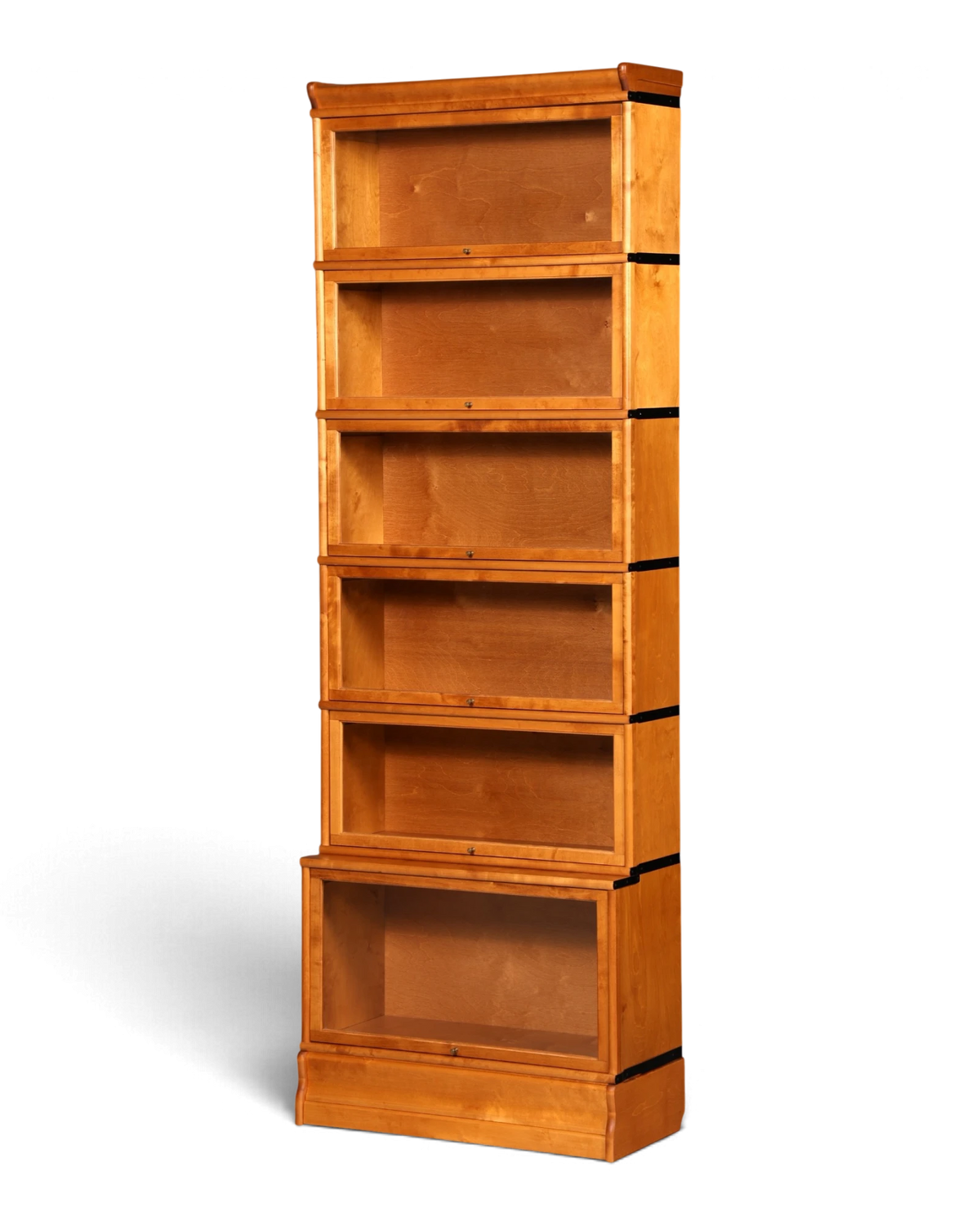 Elegantes Bücherregal im Globe Wernicke Stil Modulregal Englisch Vitrine mit Glastüren Stapelregal Bibliothek Echt Holz