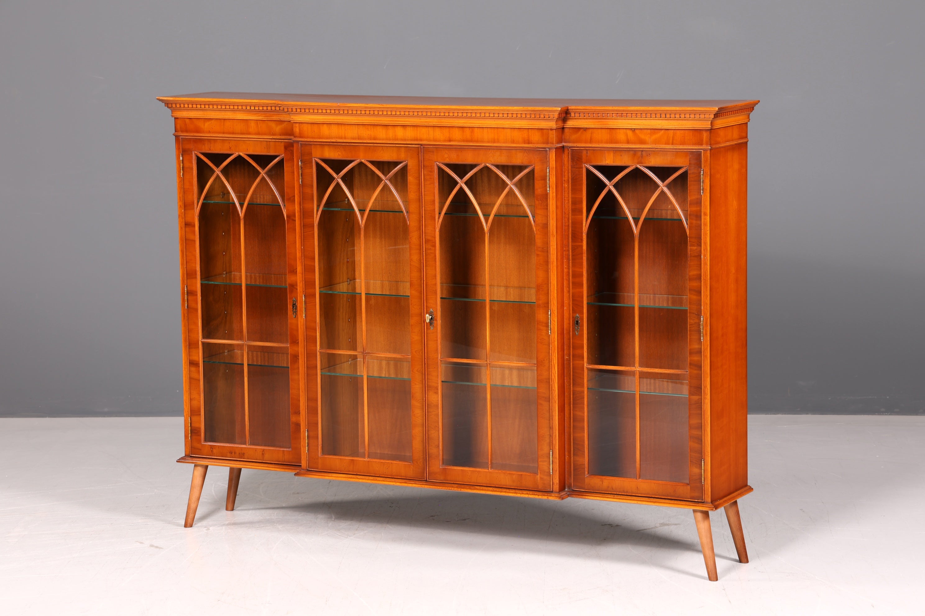 Beautiful English display cabinet, bookcase, library cabinet, display case, glass display cabinet, 60s Mid Century, china cabinet, highboard