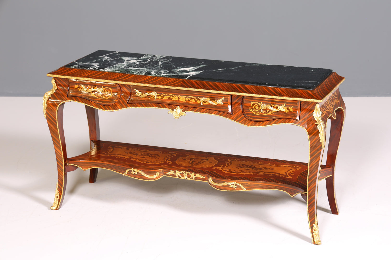 Wunderschöner Barock Stil Konsolen Tisch Marmor Antik Stil Intarsien Konsole