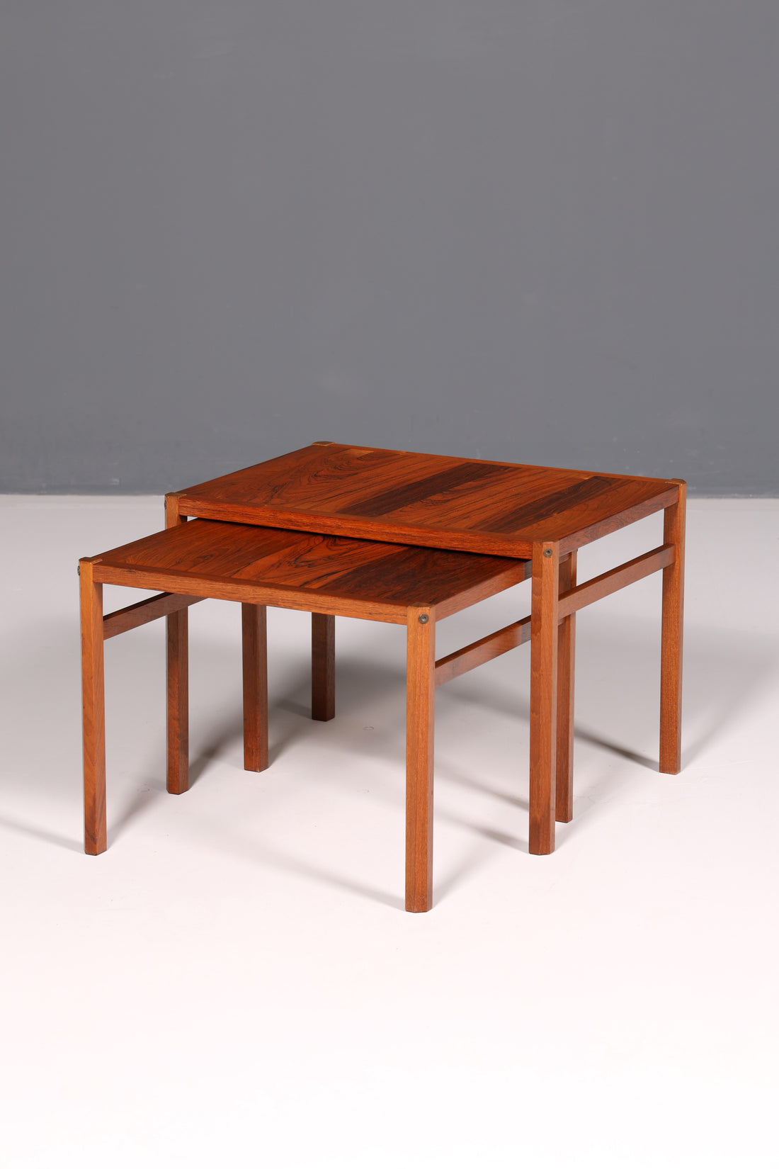 Filigrane midcentury-tafelset, set van 2 salontafels, bijzettafels, stapeltafels, vintage