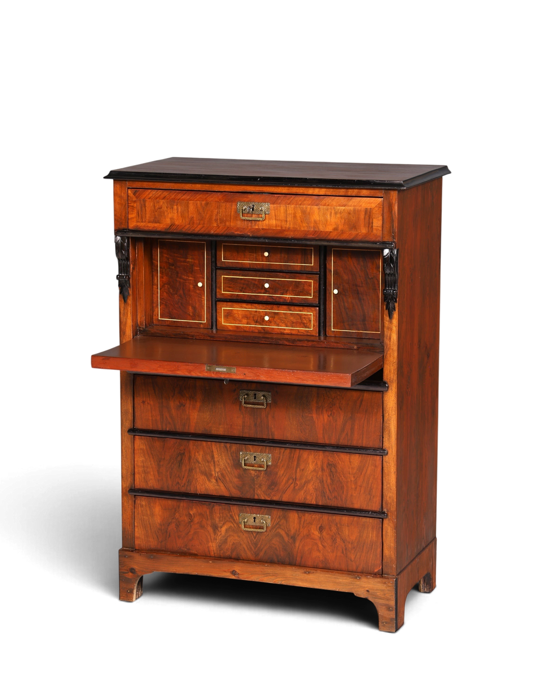 F841 Finish Wunderschöner Gründerzeit Sekretär Kommode Jugendstil Schubladenkommode Antik Vertiko