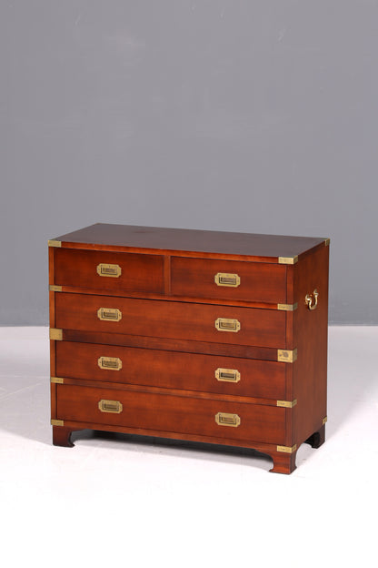 Wunderschöne Maritime Kommode Englisch Military Chest Schrank Schubladenkommode Wäschekommode