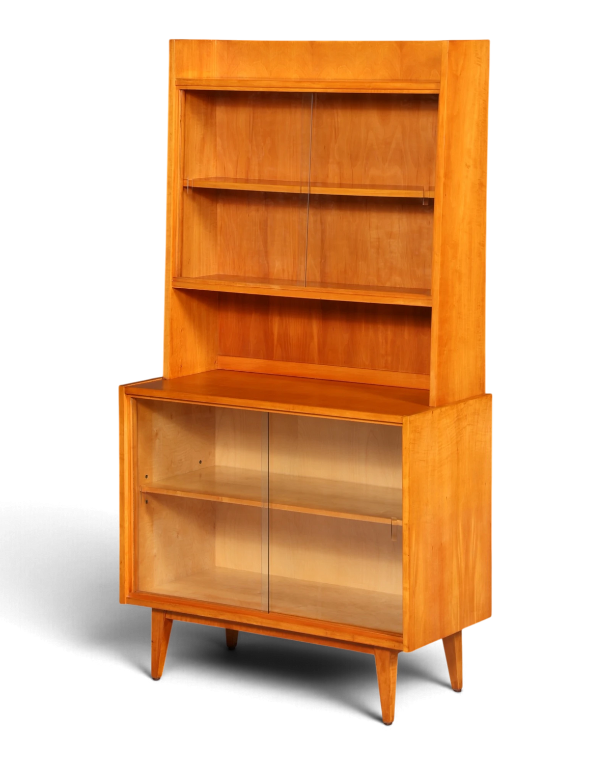 Wunderschöne Mid Century Vitrine VEB Themar Bücherregal mit Glasschiebetüren Regal Retro Vintage DDR