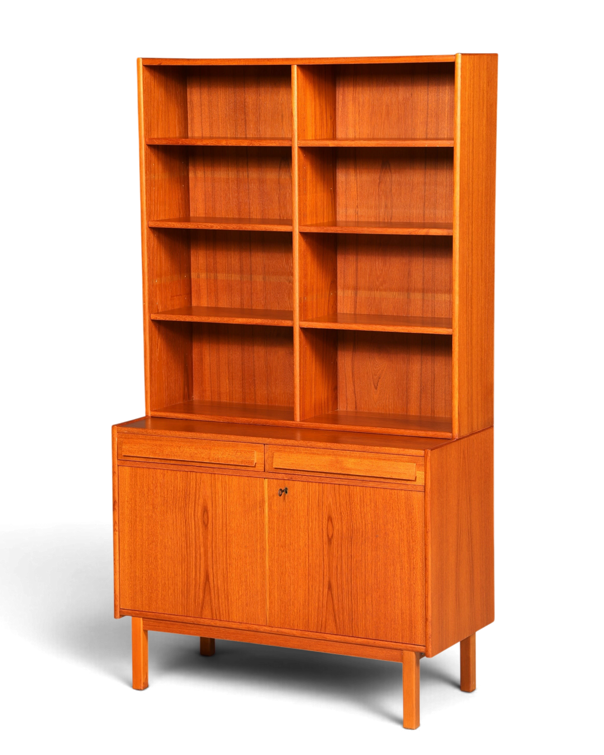 Mid Century Regal Teak Holz Schrank Danish Design Retro Kommode 2/2 – Hauptstadt Möblerei Berlin