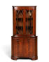 Wunderschöne Englische Eckvitrine Mahagoni Antik 60s echt Holz Schrank Eckschrank Glasvitrine