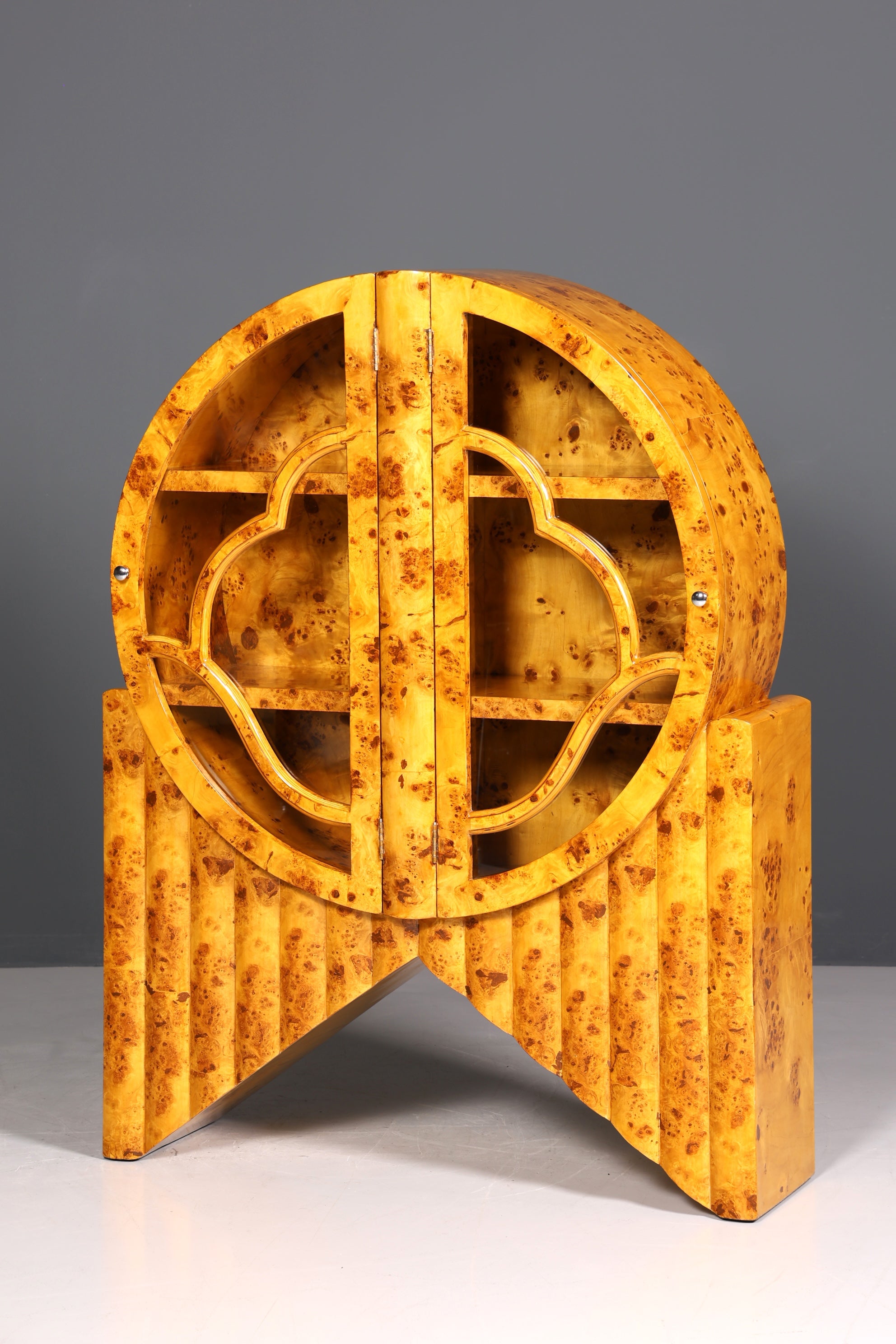 Impressive Art Deco design display cabinet, bookshelf, cult shelf, bookcase, book storage shelf, glass cabinet