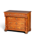 Hauptstadt Möblerei Gründerzeit Kommode im Louis Philippe Stil aus massivem Holz mit dekorativen Messingbeschlägen