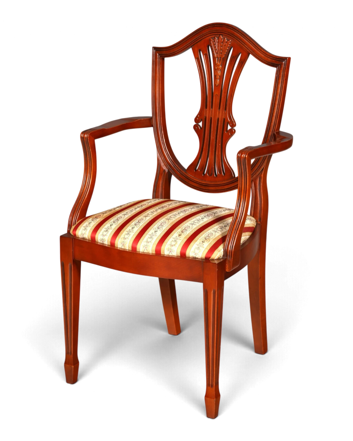 Elegant English chair in the Hepplewhite style, mahogany armchair, dining chair, kitchen chair, secretary chair, 2 of 2