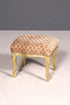 Traumhafter Barock Stil Hocker echt Holz Polster Schemel Fussablage