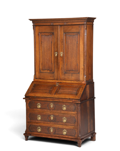 Beeindruckender Biedermeier Sekretär Louis Seize Aufsatzsekretär um 1810 Schreibkommode Büroschrank Kommode