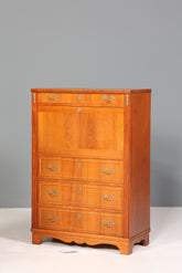 Stilvoller Sekretär im Englischen Stil Büro Vertiko Kommode echt Holz Schreibkommode