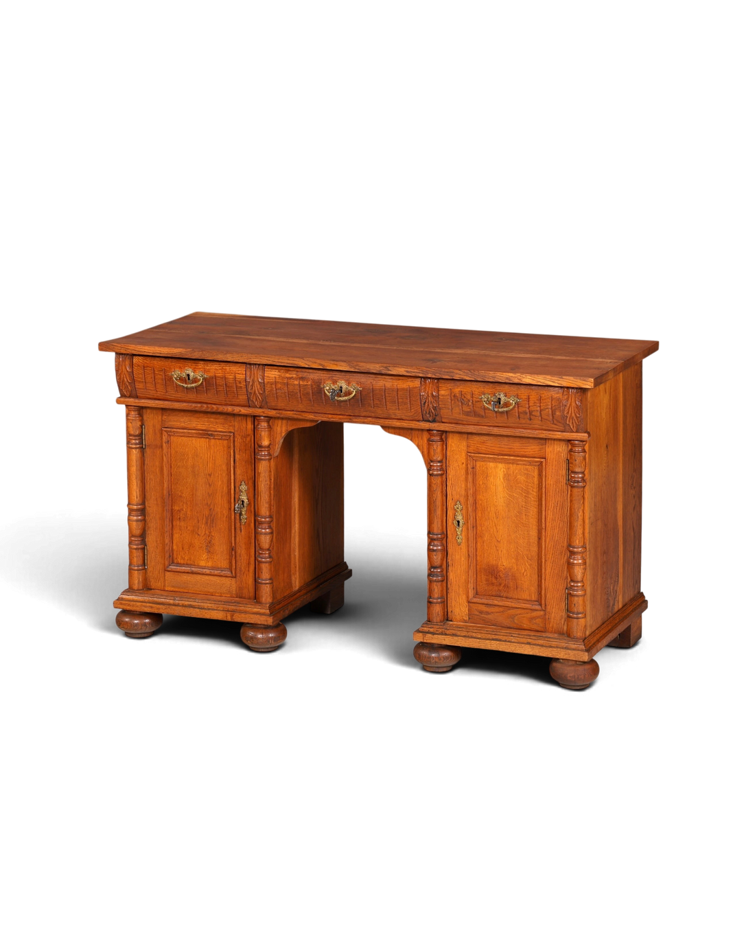 Traumhafter Gründerzeit Schreibtisch Jugendstil Bürotisch echt Holz Antik Office Desk