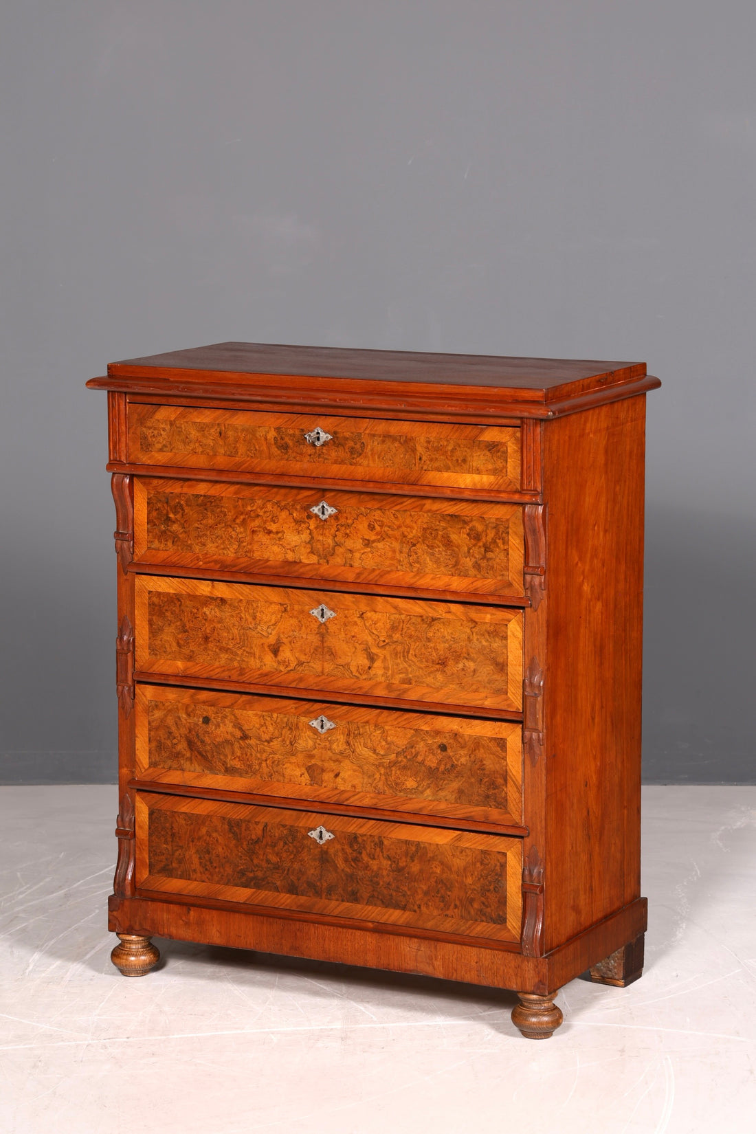 G205 Finish cm Wunderschöne Gründerzeit Kommode Jugendstil Vertiko Schubladenkommode Antik Wäschekommode (Kopie)