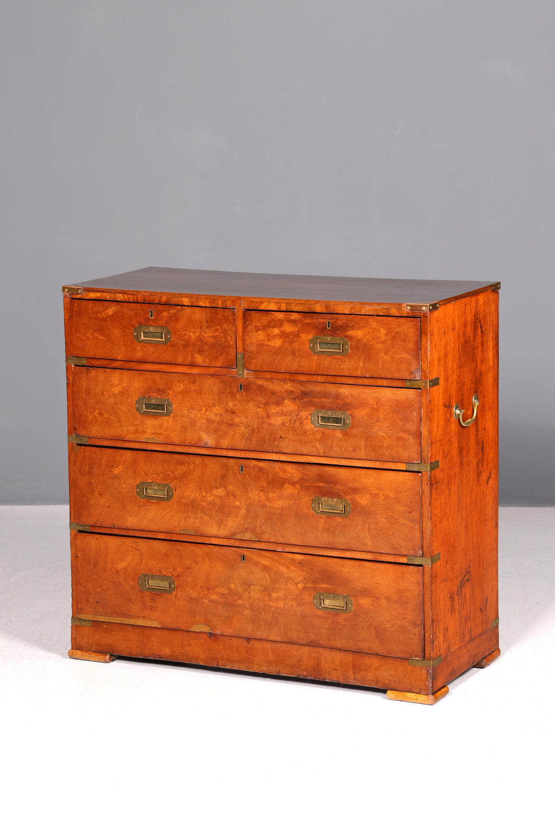 Beautiful Maritime Chest of Drawers English Military Chest Cupboard Drawer Chest Laundry Chest Antique  