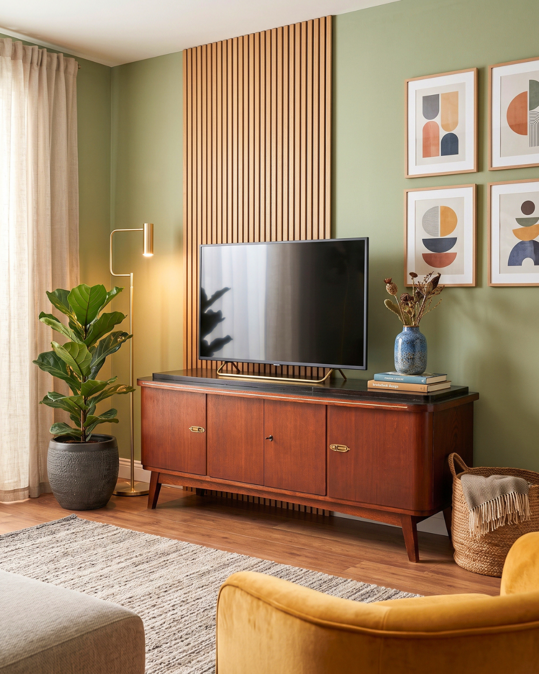 Prachtig Mid Century dressoir vintage tv-commode retro kast longboard jaren 60