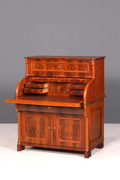 G272 Finish cm Beeindruckender Louis Philippe Sekretär Antik Rollladen Sekretär Schreibtisch Nussbaum Aufsatzsekretär (Kopie)