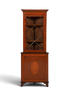 G577 Finish cm Wunderschöne Englische Eckvitrine Mahagoni Antik 60s echt Holz Schrank Eckschrank Glasvitrine (Kopie)