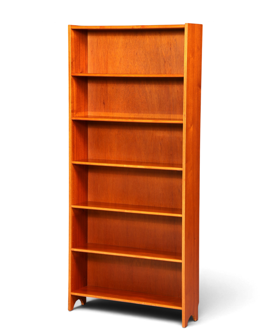 Hauptstadt Möblerei Mid Century Bücherregal aus massivem Holz mit höhenverstellbaren Böden im 60er Jahre Design