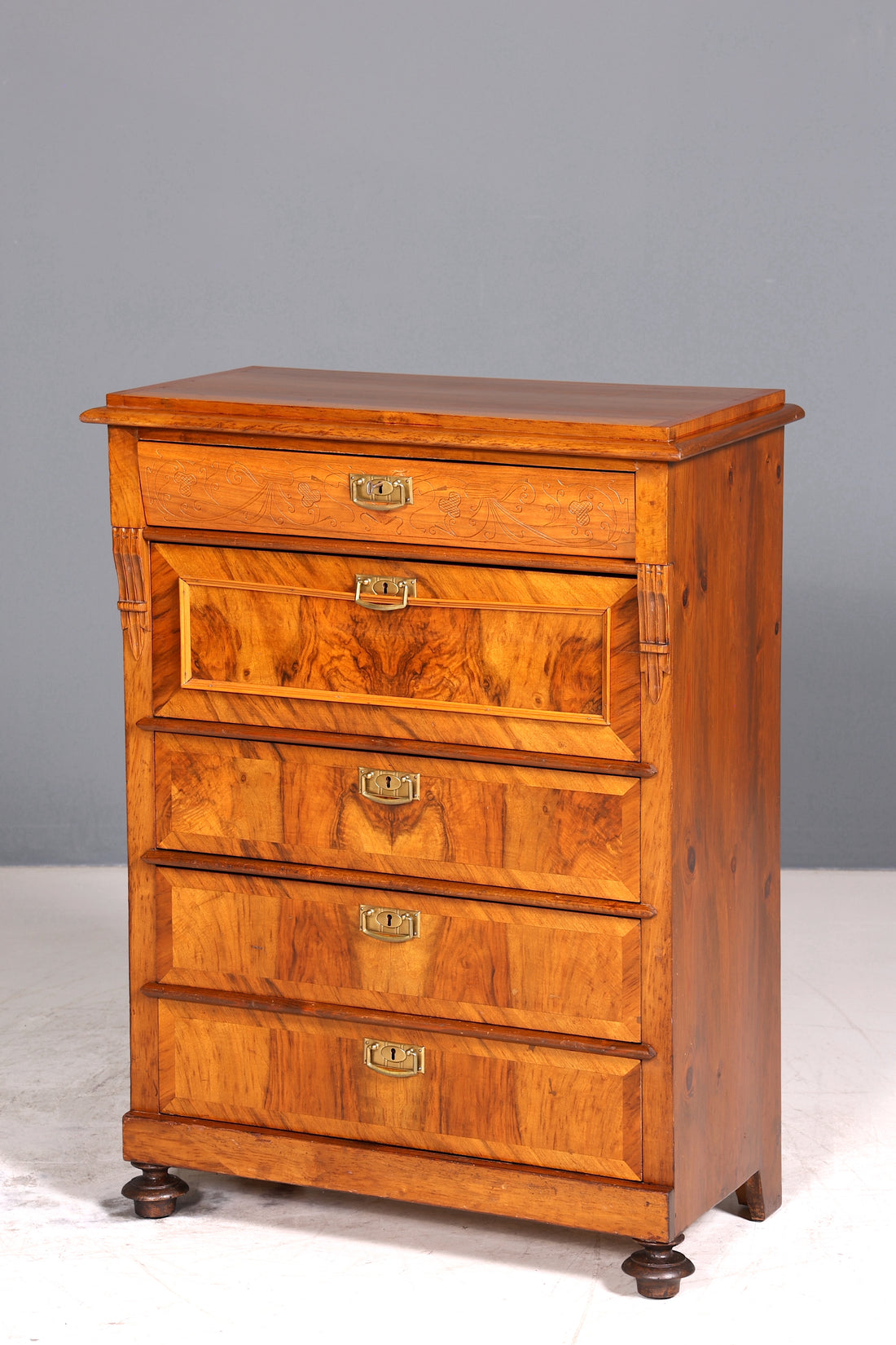 Wunderschöne Gründerzeit Kommode Jugendstil Vertiko Schubladenkommode Antik Chiffoniere Wäschekommode