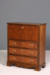 Stilvoller Sekretär im Englischen Stil Büro Vertiko Kommode Mahagoni Schreibkommode