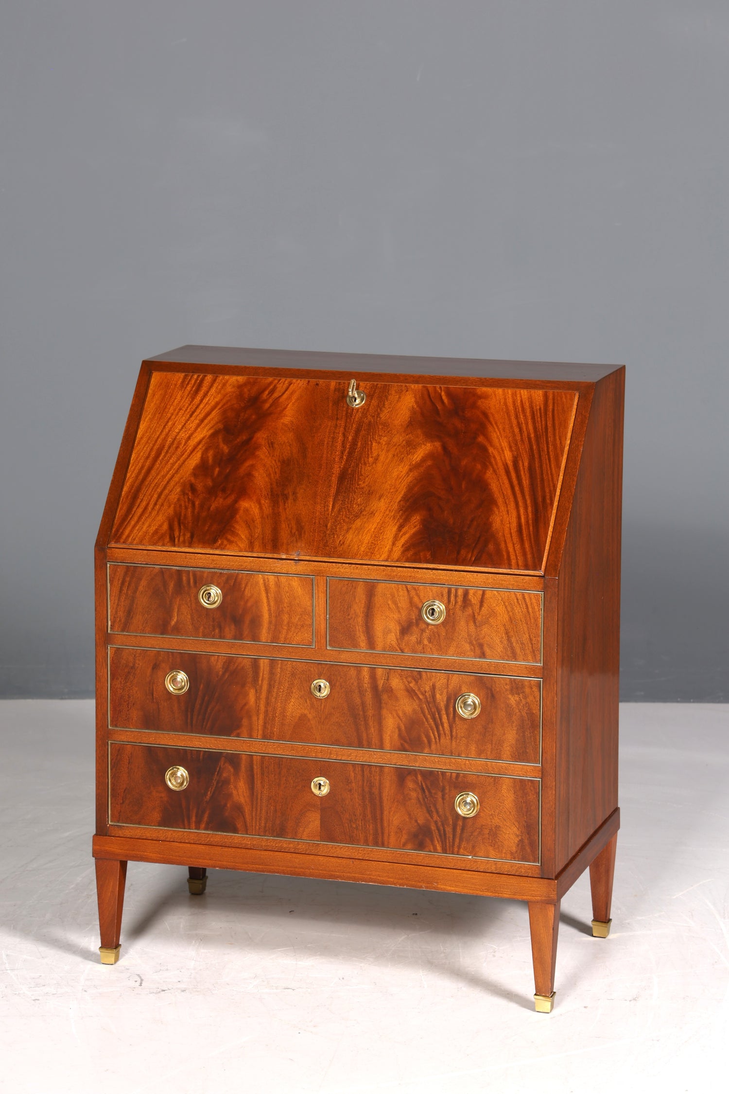 Stylish English-style secretary desk, office chest of drawers, writing desk, secretary chest