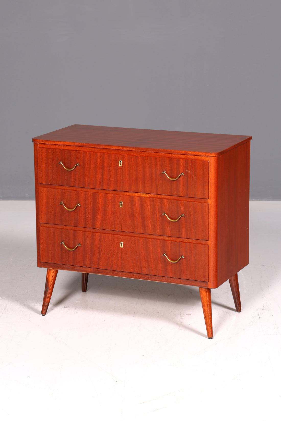 Wunderschöne Mid Century Schubladenkommode Vintage Flurkommode 60s Sideboard Designklassiker Holz