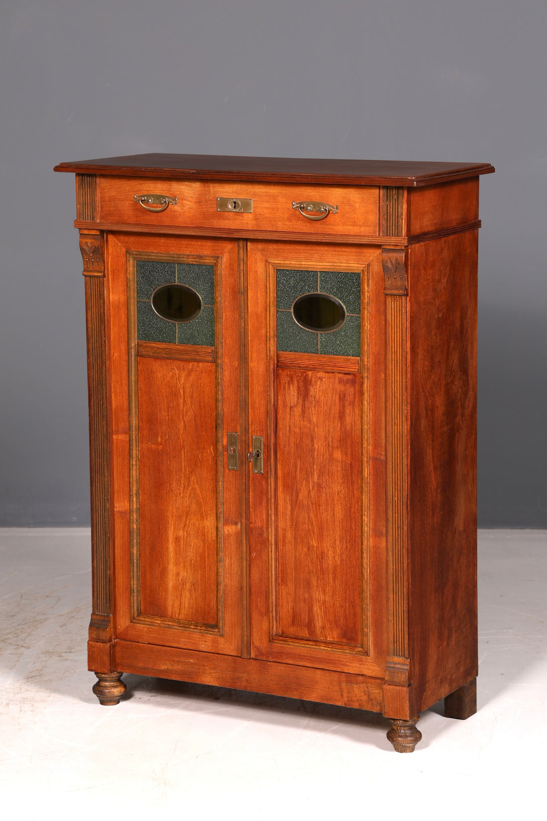 Prachtige jugendstil-vertiko, Gründerzeitkast, antieke highboardkast, commode, buffet, vintage