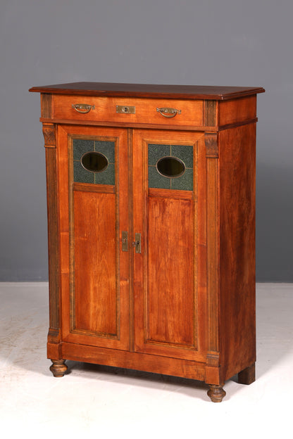 Prachtige jugendstil-vertiko, Gründerzeitkast, antieke highboardkast, commode, buffet, vintage