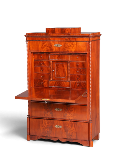 Stilvoller Louis Philippe Sekretär um 1880 Kommode Antik Biedermeier Stil Bürokommode