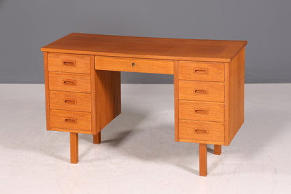 Wunderschöner Mid Century Schreibtisch Danish Design Teak Holz Bürotisch Vintage Office Table