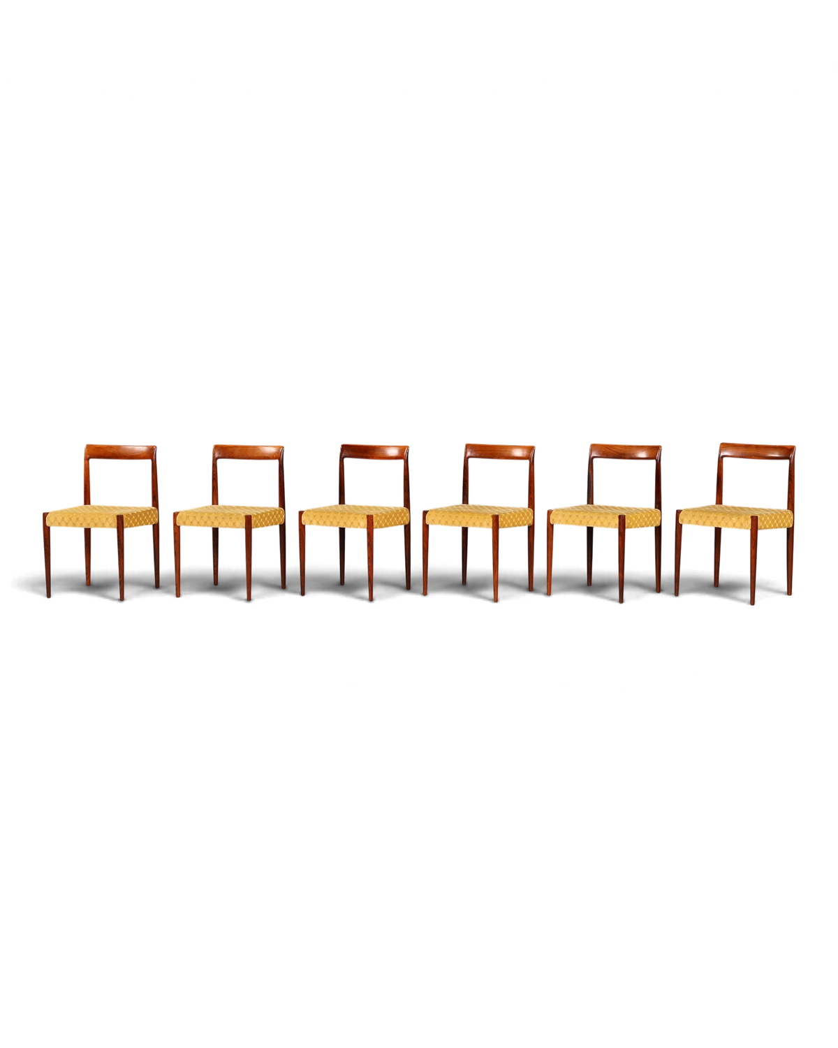 6x Beautiful Lübke rosewood chairs Mid-Century dining chairs Vintage 1960s chair set upholstered chairs
