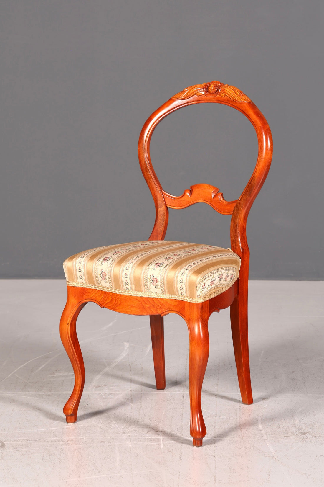 Dreamy Louis Philippe Chair circa 1880 Biedermeier Antique Secretary Chair Real Wood Upholstered Chair Dining Chair Vintage