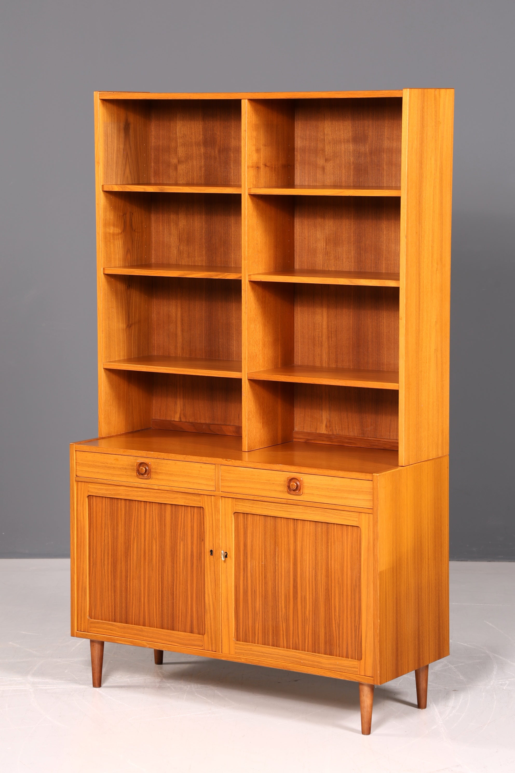 Traumhaftes Mid Century Regal Schrank Danish Design Retro Kommode Vintage Bücherregal 60er Jahre
