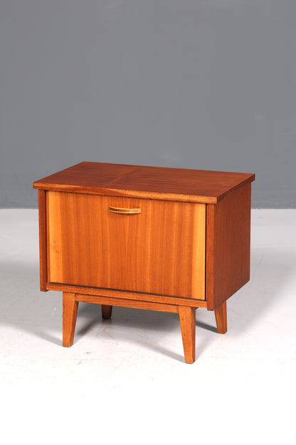 Schlichte Mid Century Kommode Vintage Klappschränkchen Danish Design Nachttisch