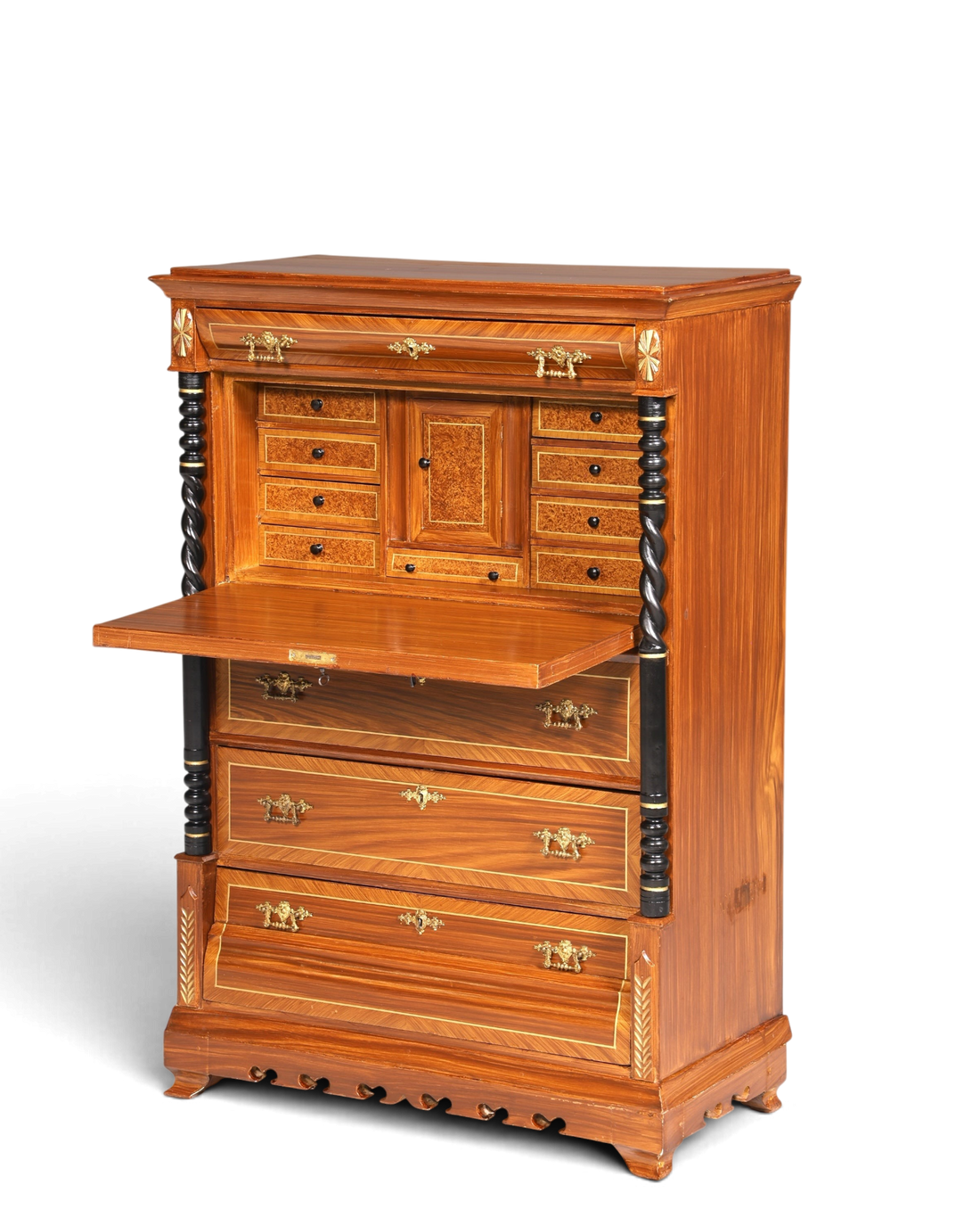 Traumhafter Gründerzeit Sekretär Vertiko Highboard Louis Philippe Kommode um 1880