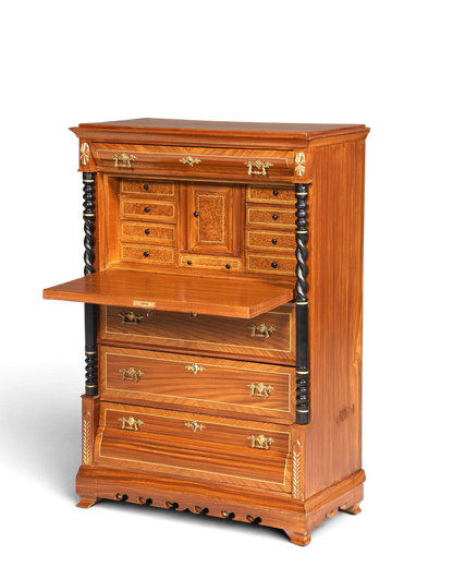 Traumhafter Gründerzeit Sekretär Vertiko Highboard Louis Philippe Kommode um 1880