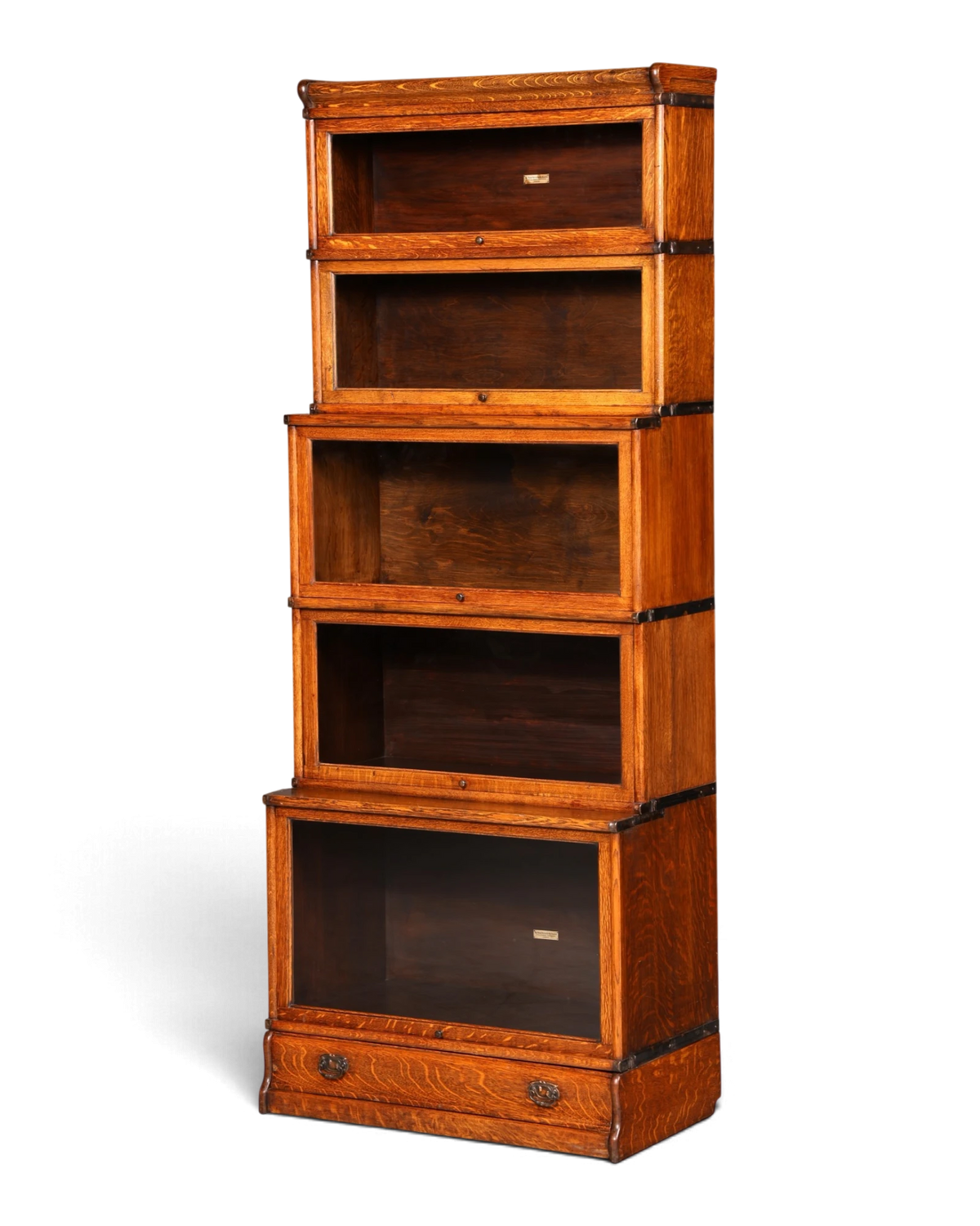 Seltenes Original Globe Wernicke Bücherregal 6 Module Vitrine Modulregal Englisch Bibliothek Echt Holz
