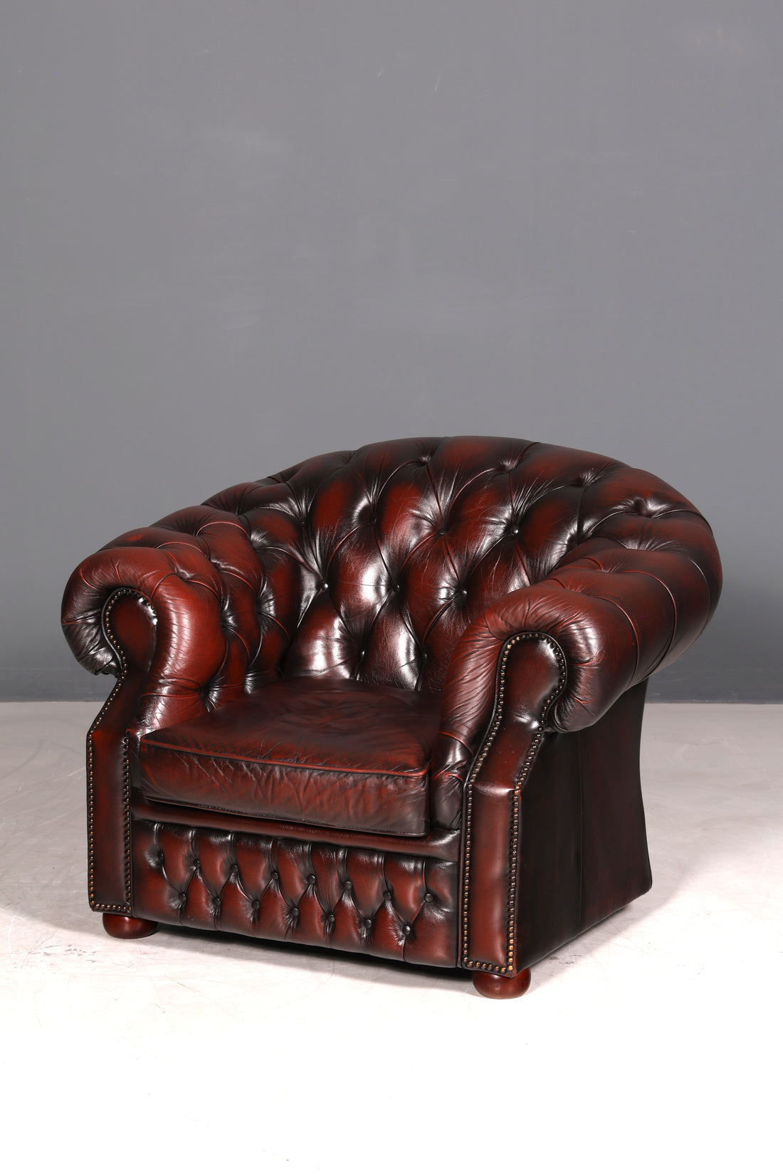 G549 Finish cm Wunderschöner Original Chesterfield Centurion Sessel Englischer Armlehnsessel Englisch Herrensessel (Kopie 2)