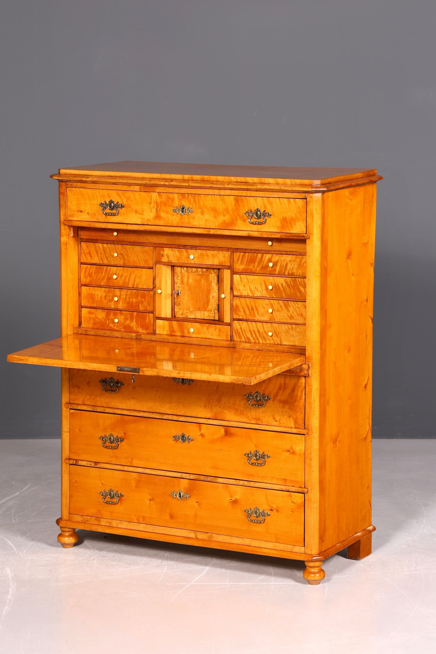 G106 Finish cm Wunderschöner Gründerzeit Sekretär Kommode Jugendstil Schubladenkommode Antik Vertiko