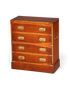 Hauptstadt Möblerei maritime Military Chest Kommode aus Holz mit Messingbeschlägen und ausklappbarer Deckplatte