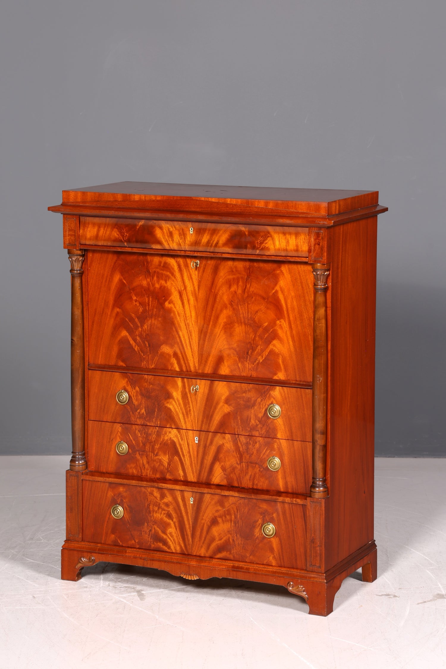 Wunderschöner Original Biedermeier Sekretär Englisch Kommode Antik Bürokommode