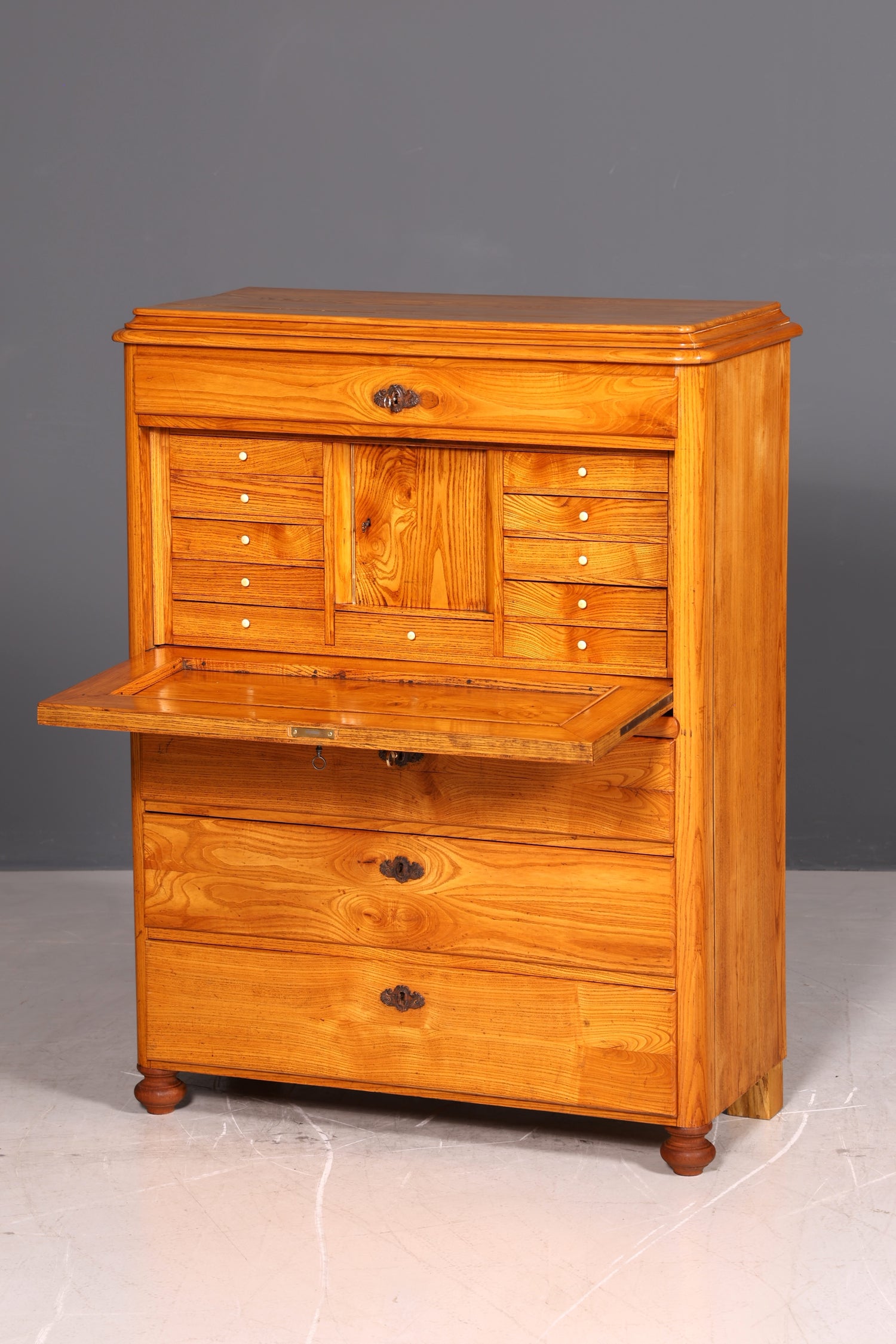 G680 Finish EIN 3D BILD FOLGT Edler Gründerzeit Sekretär Vertiko Highboard Louis Philippe Kommode um 1880 (Kopie)