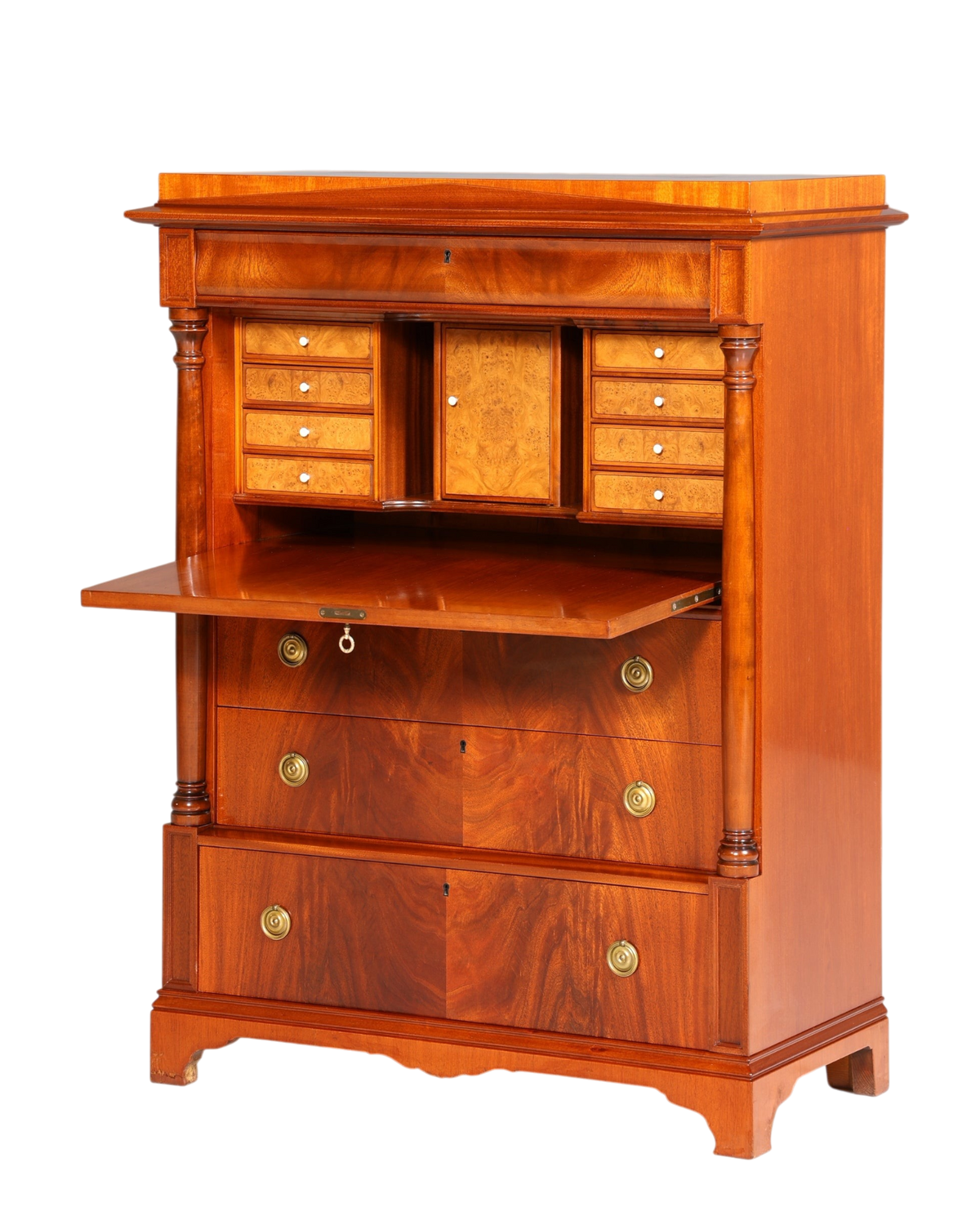 Stilvoller Sekretär im Biedermeier Stil Englisch Kommode Antik Bürokommode