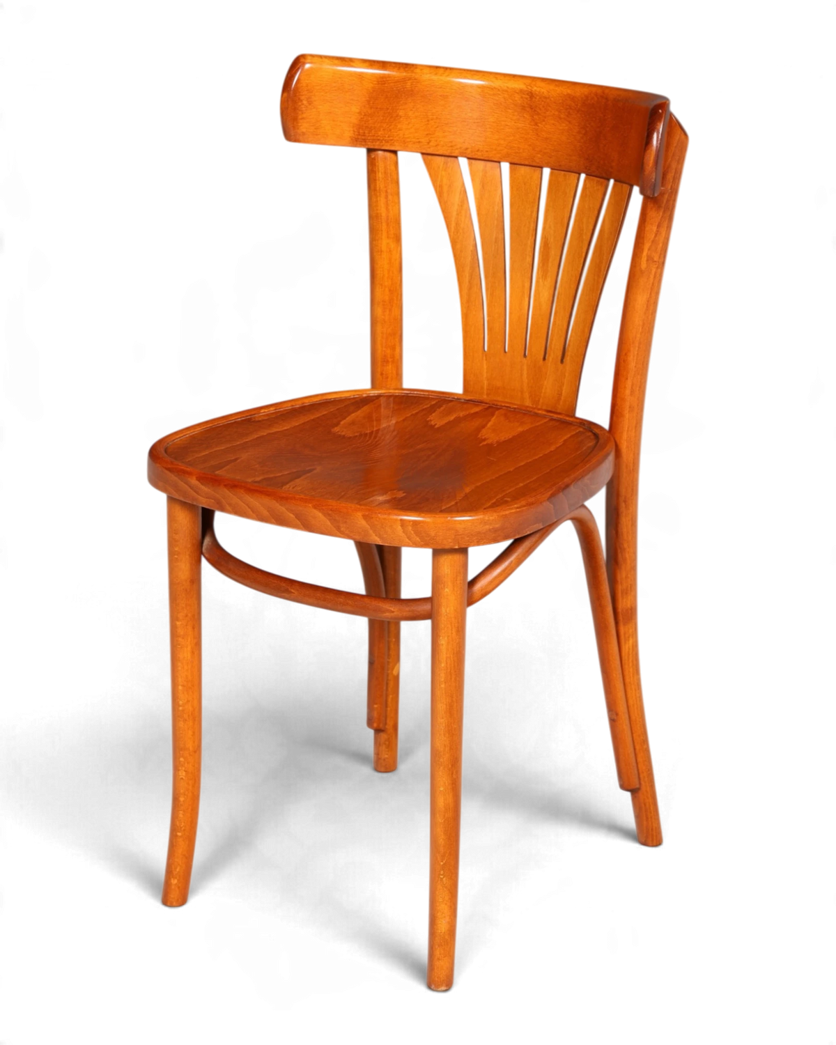 Prachtige stoel in Thonet-stijl, gebogen hout, koffiehuisstoel, bistrostoel, Weense stoel, keukenstoel 1 van 2