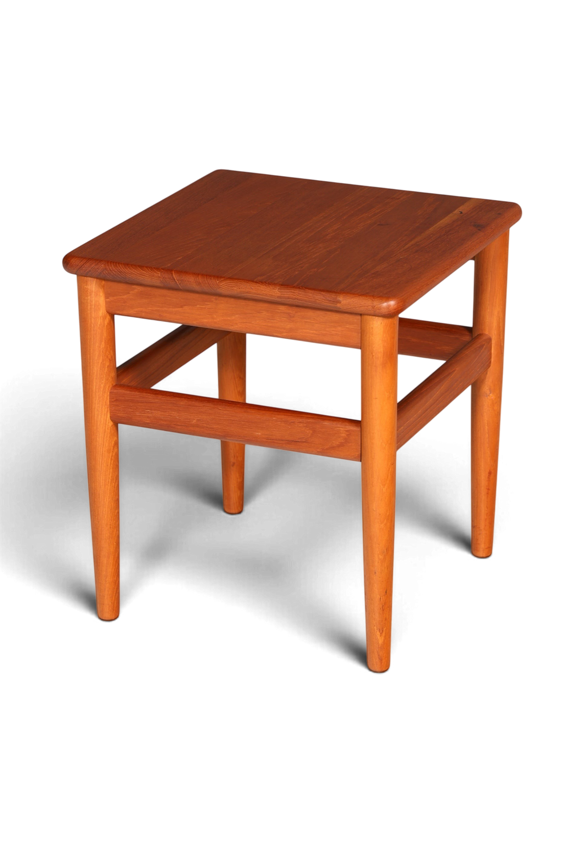Hauptstadt Möblerei Mid-Century Beistelltisch aus Teakholz im dänischen Design mit quadratischer Platte