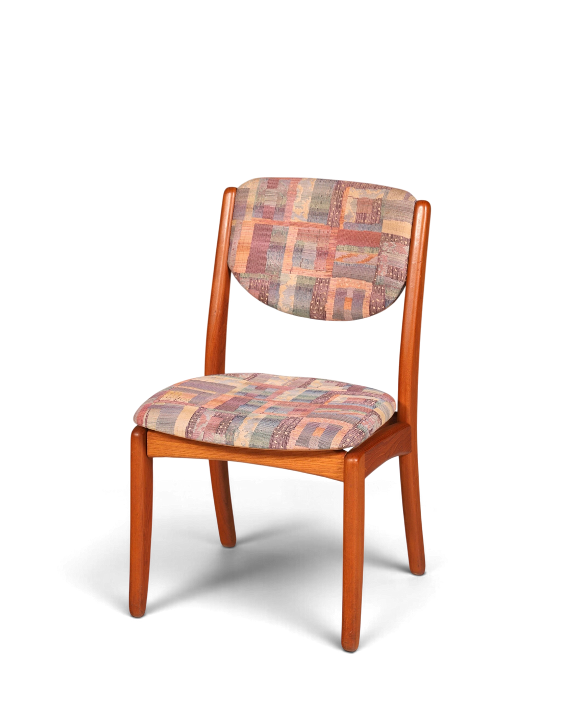 Schlichter Mid Century Stuhl Retro Esszimmer Stuhl Danish Design Küchenstuhl Teak Holz Sekretär Stuhl 2 von 2